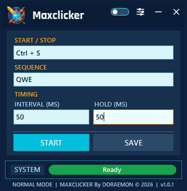 Maxclicker normal window
